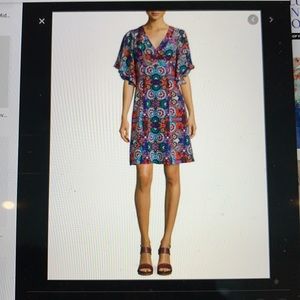 Nanette Lepore Flutter Sleeve Floral Print Dress